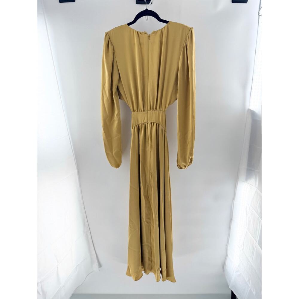 NWT Ramy Brook Exclusive Madison Long Sleeve Cutout Maxi Dress Honey Women's 8 - Picture 3 of 7